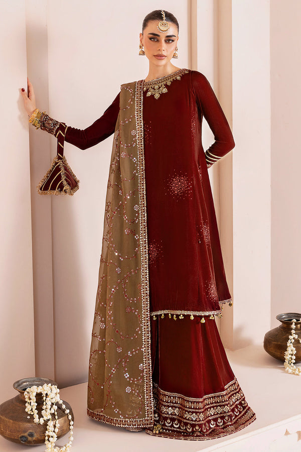 JAZMIN - Embroidered Velvet Formal CVF D-07