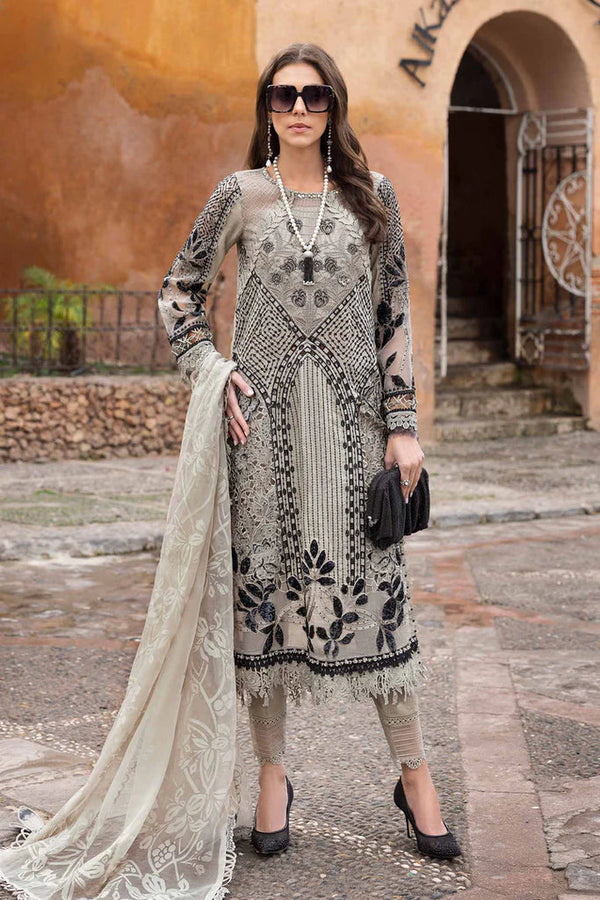 Embroidered Paper Cotton Suit | D-2510-B