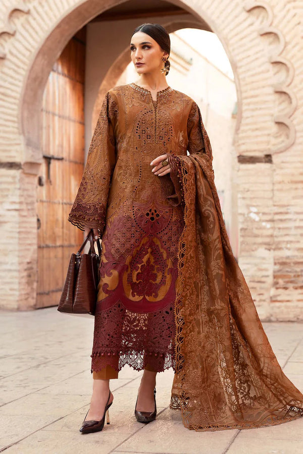 Embroidered Paper Cotton Suit | D-2501-B