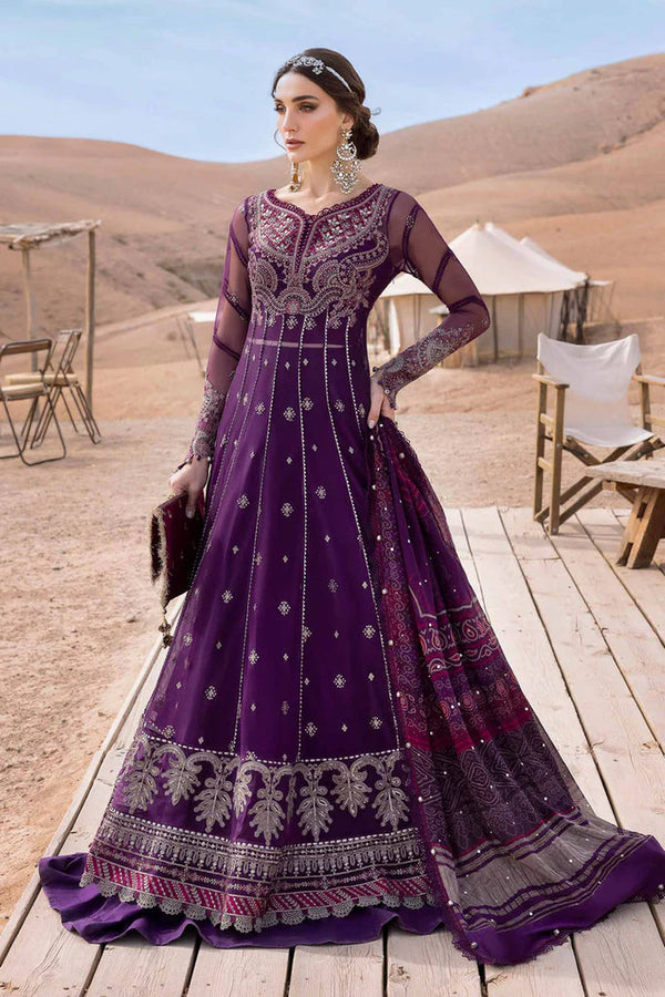 Embroidered Net Suit | D-2507-B