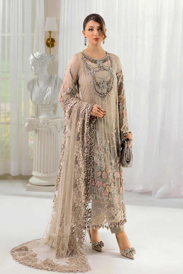 Embroidered Chiffon Suit | MPC-25-107