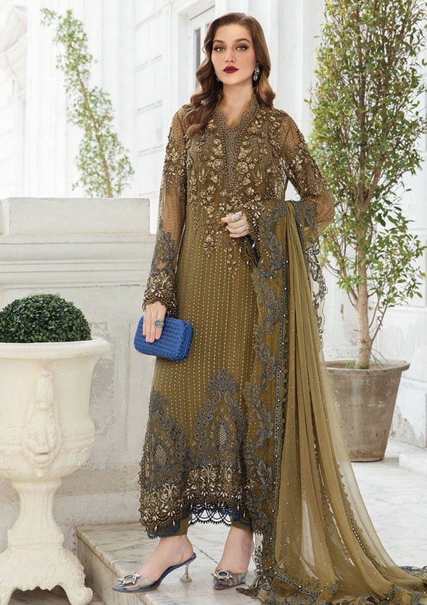3 Piece Embroidered Chiffon Suit | MPC-24-108