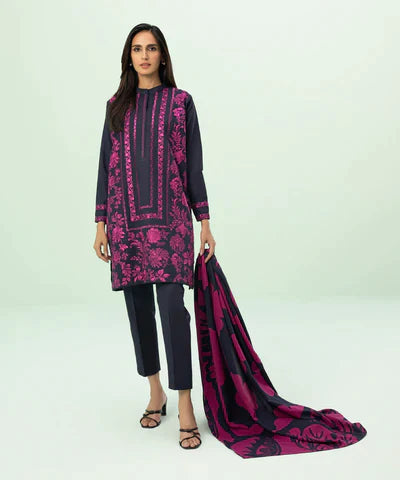 3 PIECE - EMBROIDERED KHADDAR SUIT